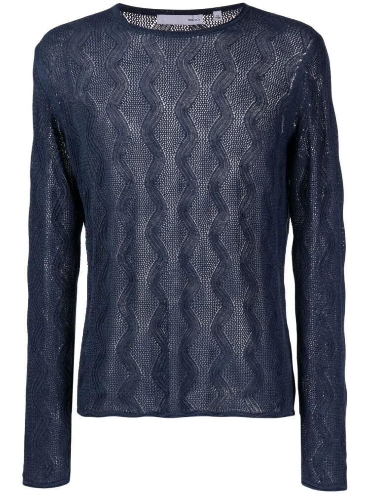 Private Stock The Cambon wave-pattern jumper - Blue Cover