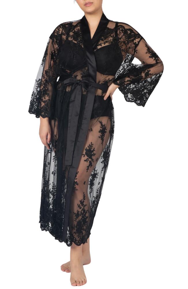 Rya Collection Darling Sheer Lace Robe in Black Cover