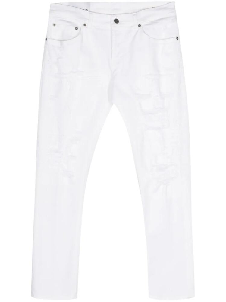 DONDUP distressed skinny jeans - White Cover