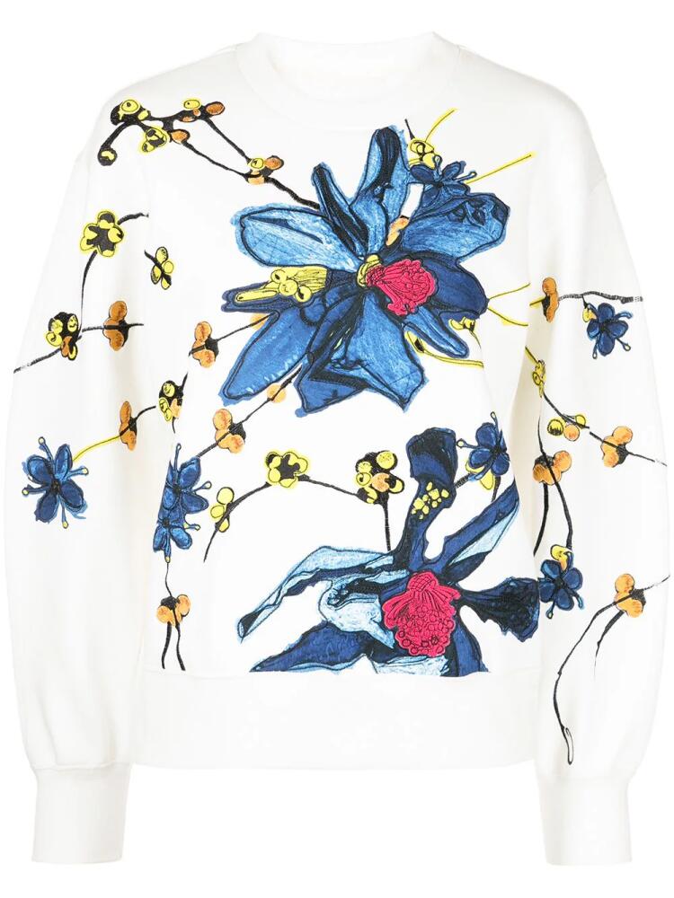 Jason Wu Collection floral-print jumper - White Cover