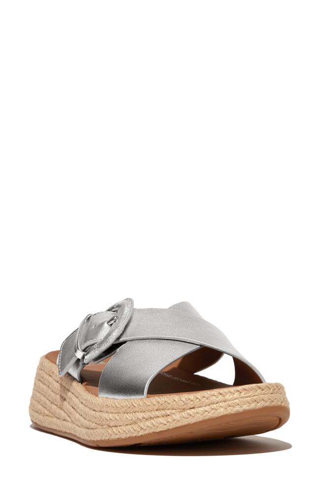 FitFlop F-Mode Platform Slide Sandal in Silver Cover