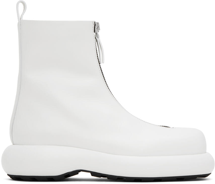 Jil Sander White Zip Boots Cover