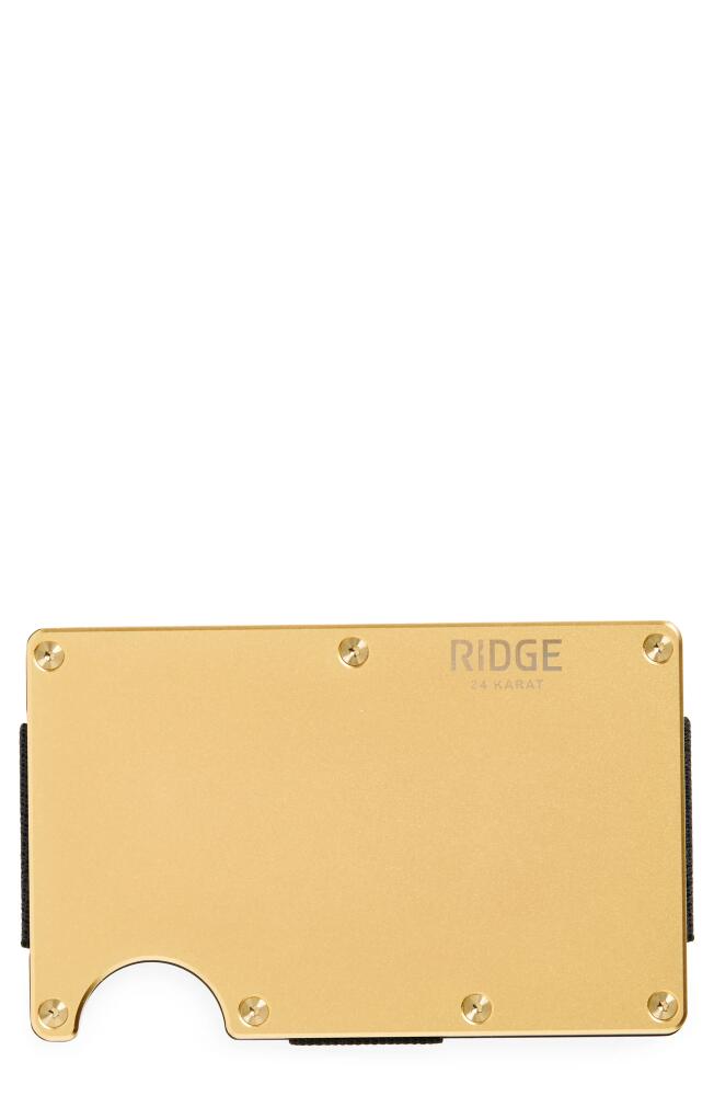 the Ridge Aluminum Wallet in 24 Karat Gold Cover