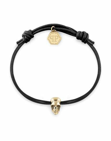 Philipp Plein Linked Cotton Cord Bracelet Man Bracelet Gold Cotton Cover