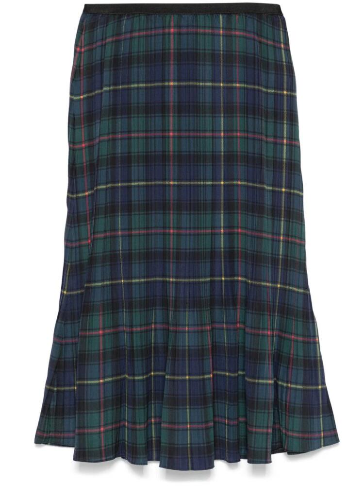 Polo Ralph Lauren plaid midi skirt - Blue Cover