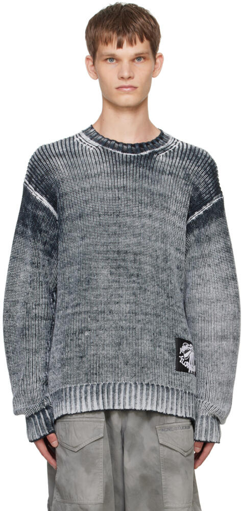 Acne Studios Black & White Logo Patch Sweater Cover