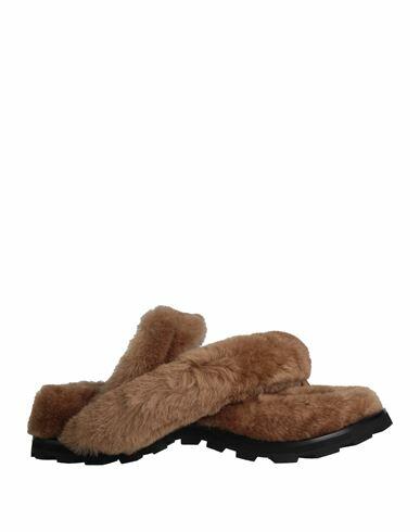 Jil Sander Woman Thong sandal Brown Shearling Cover