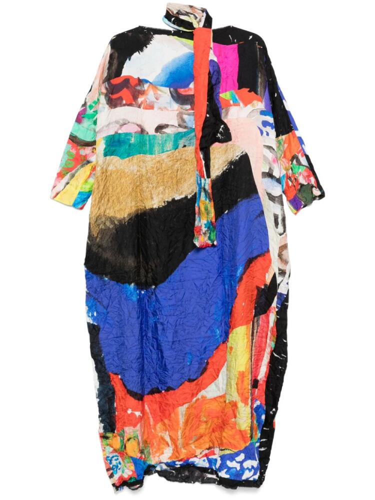 Daniela Gregis abstract-pattern dress - Black Cover