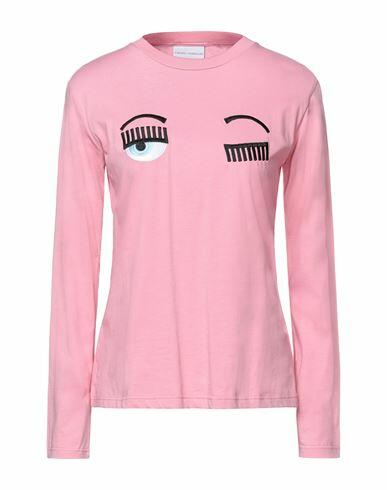 Chiara Ferragni Woman T-shirt Pink Cotton Cover