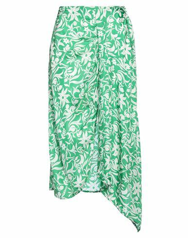 Maje Woman Midi skirt Green Cupro, Viscose Cover