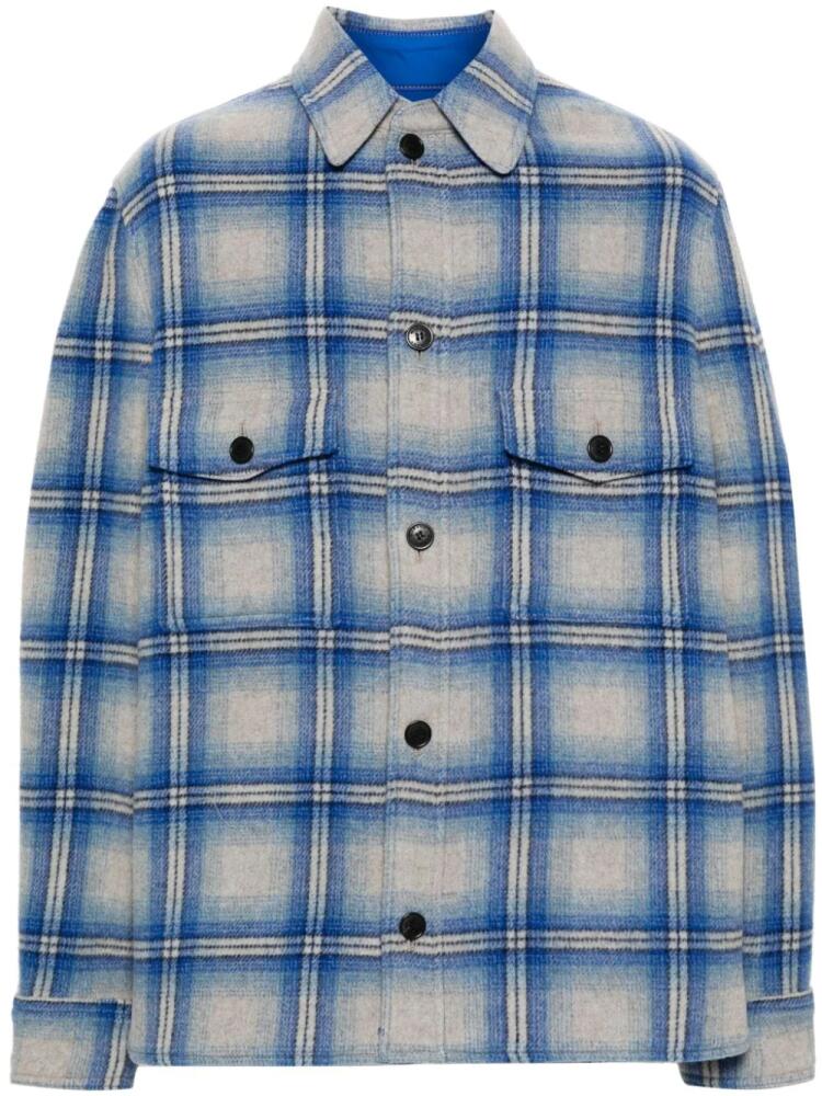 MARANT Kervon plaid shirt jacket - Blue Cover