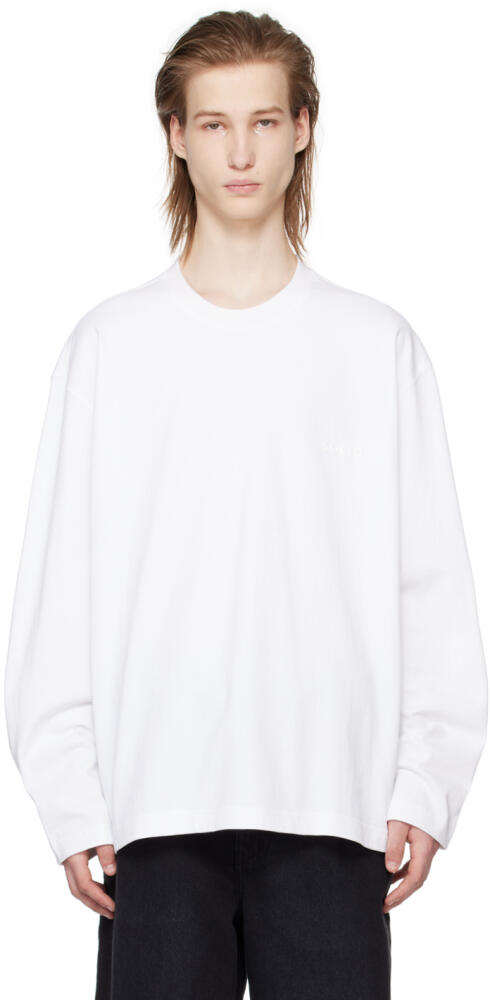 Solid Homme White Bonded Long Sleeve T-Shirt Cover