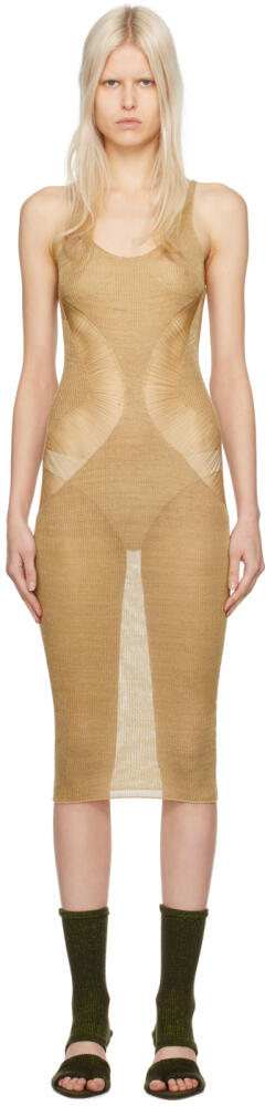 Isa Boulder SSENSE Exclusive Gold Floater Midi Dress Cover