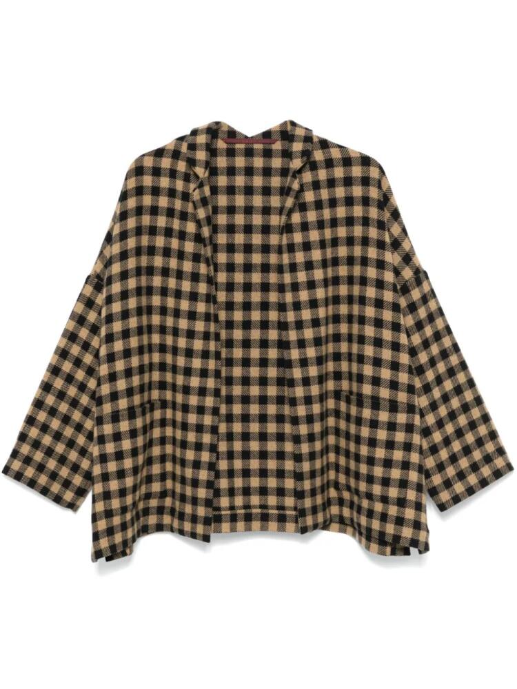 Daniela Gregis checked shirt jacket - Black Cover