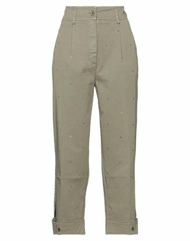 True Royal Woman Pants Military green Cotton, Elastane Cover