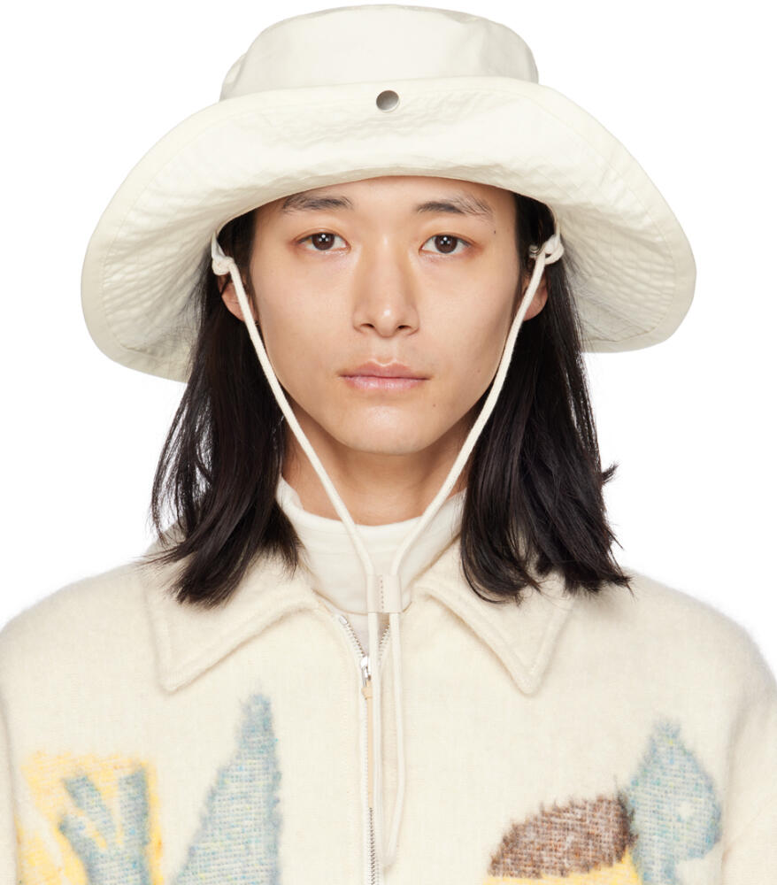 Jil Sander White Press-Stud Bucket Hat Cover