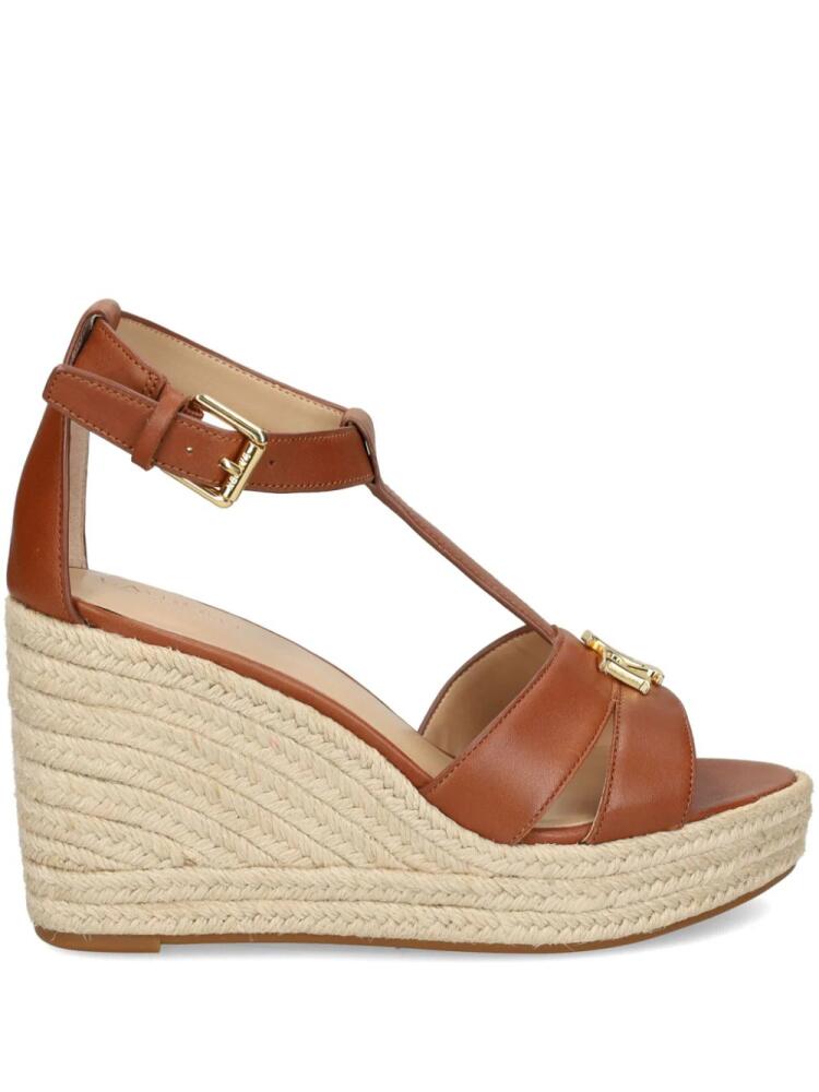 Lauren Ralph Lauren logo-appliqué wedge sandals - Brown Cover