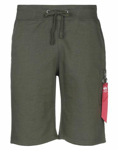 Alpha Industries Man Shorts & Bermuda Shorts Military green Cotton, Polyester Cover