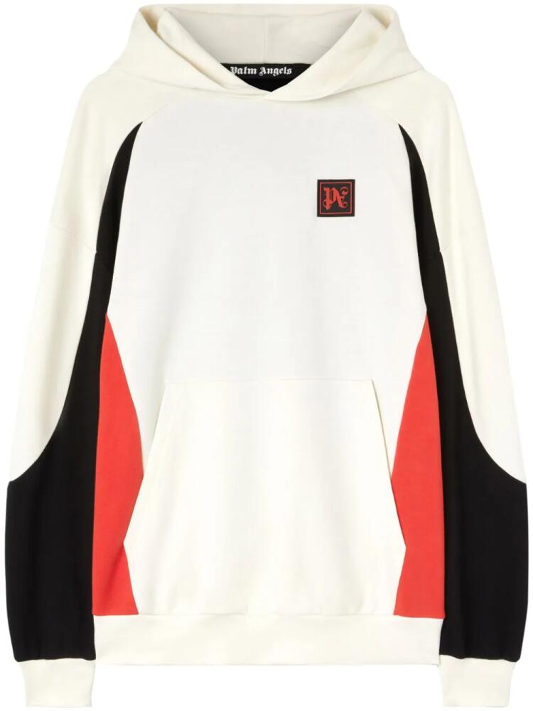 Palm Angels Paxhaas colour-block hoodie - White Cover