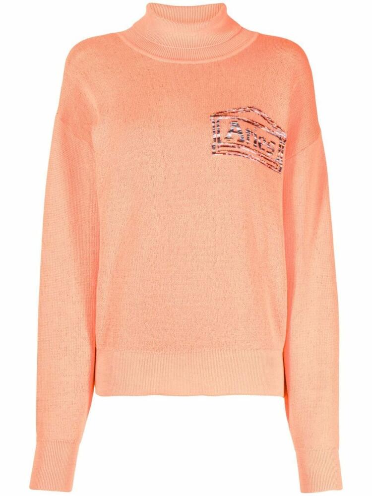 Aries logo-print roll-neck jumper - Orange Cover