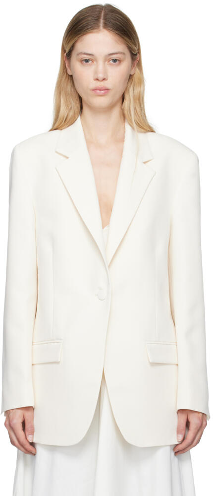 Róhe Off-White High Vent Tailored Blazer Cover