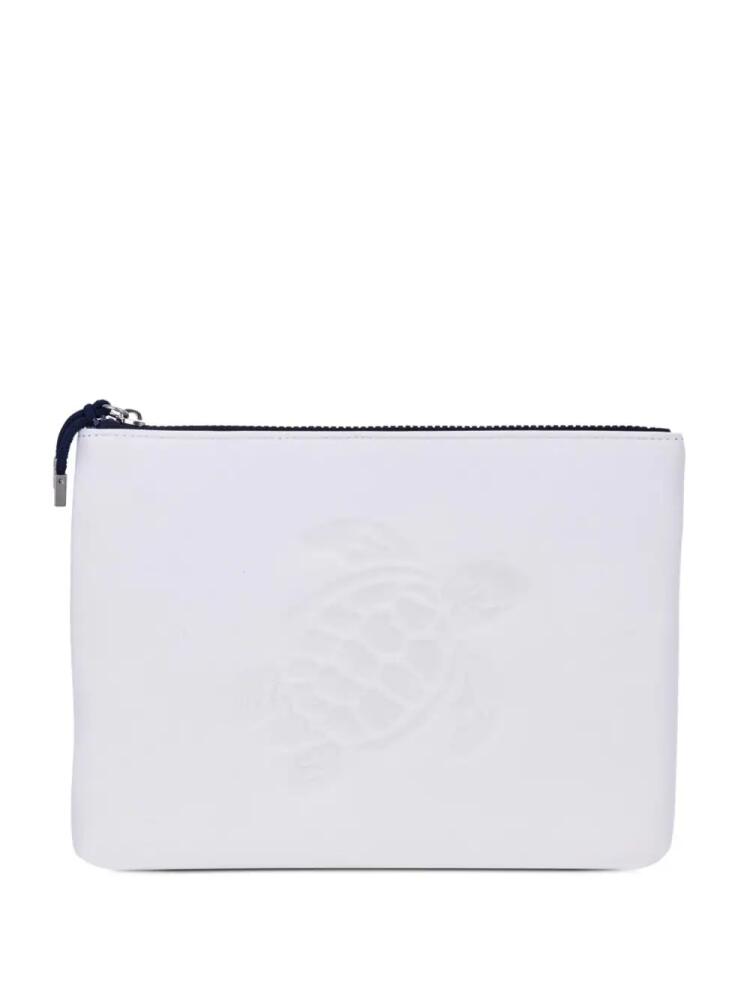 Vilebrequin Pool logo-debossed bag - White Cover