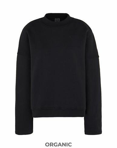 8 By Yoox Organic Jersey Mock Neck Oversize Sweater Woman Sweatshirt Black Organic cotton Cover