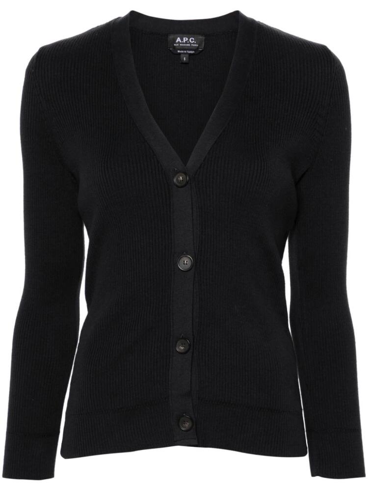 A.P.C. Grace ribbed cardigan - Black Cover