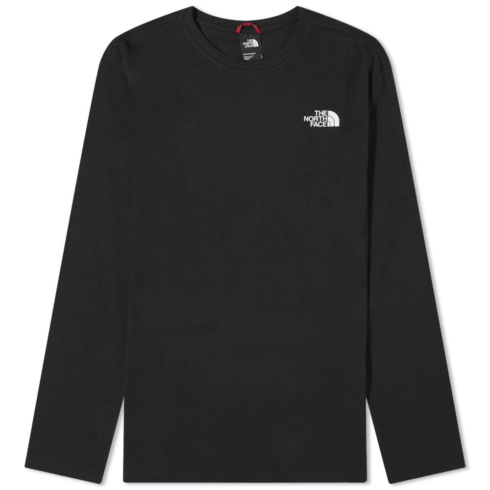 The North Face Men's Long Sleeve Red Box T-Shirt in Black Cover