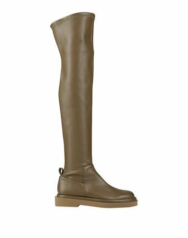 Paloma Barceló Woman Boot Military green Textile fibers Cover