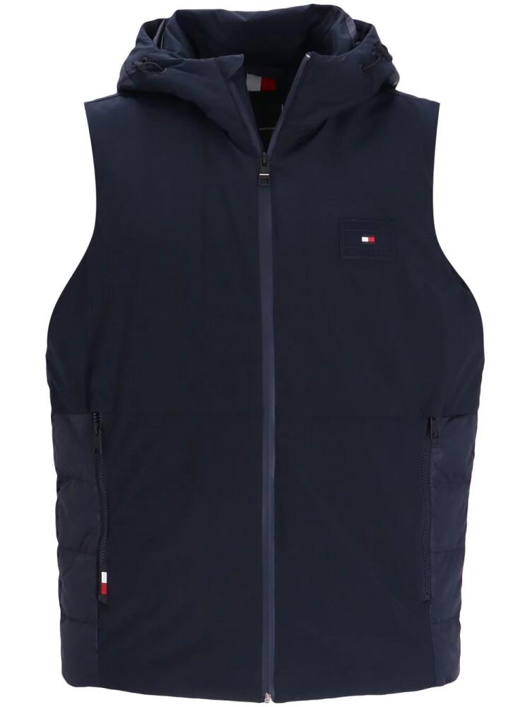 Tommy Hilfiger logo-patch padded gilet - Blue Cover