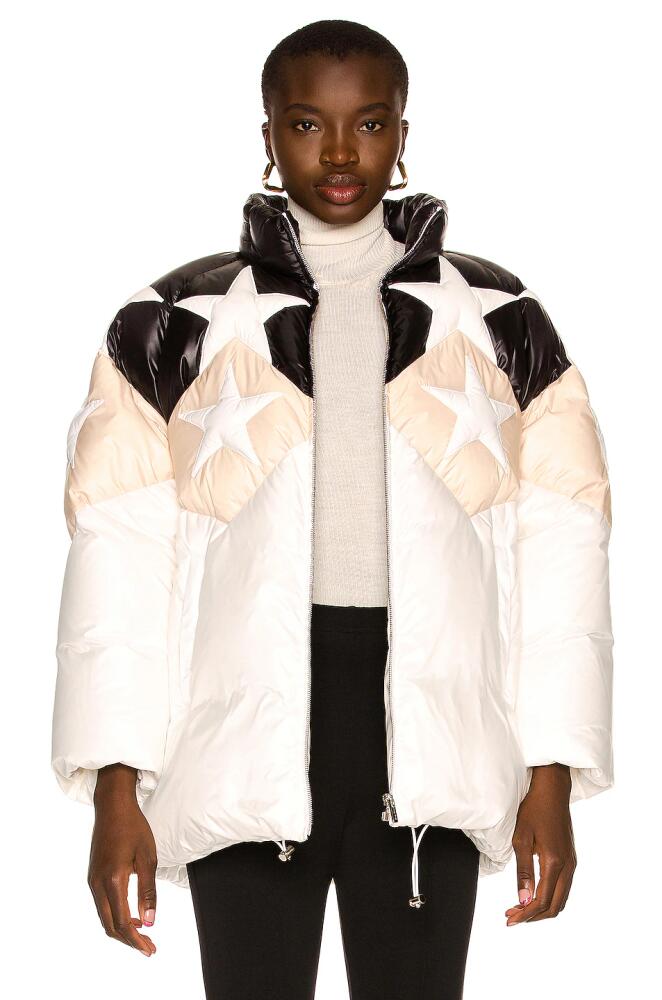 Miu Miu Star Down Jacket in White Cover