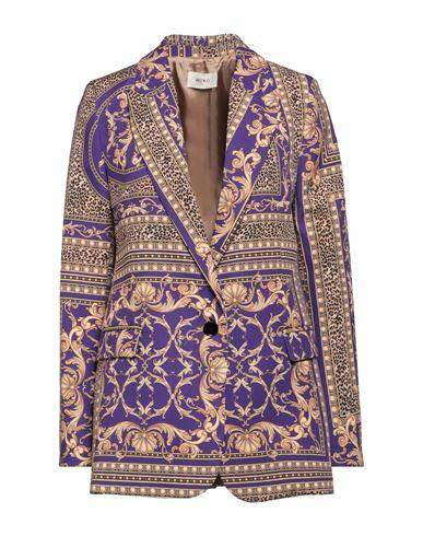 Vicolo Woman Blazer Dark purple Polyester, Elastane Cover