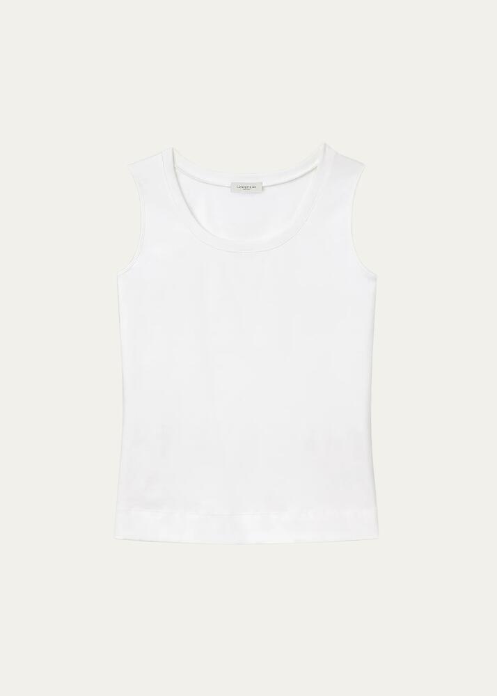 Lafayette 148 New York Stretch Cotton Scoop Neck Tank Cover