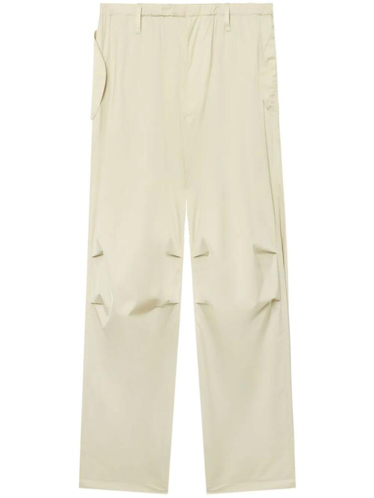 Auralee straight-leg satin trousers - Neutrals Cover