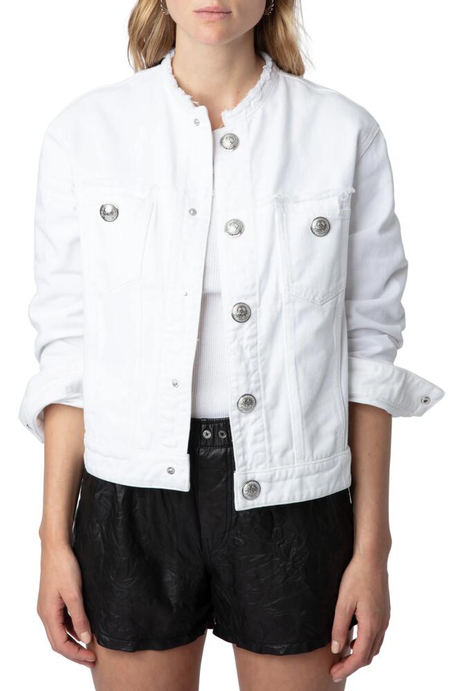 Zadig & Voltaire Kaely Raw Edge Denim Jacket in Judo Cover