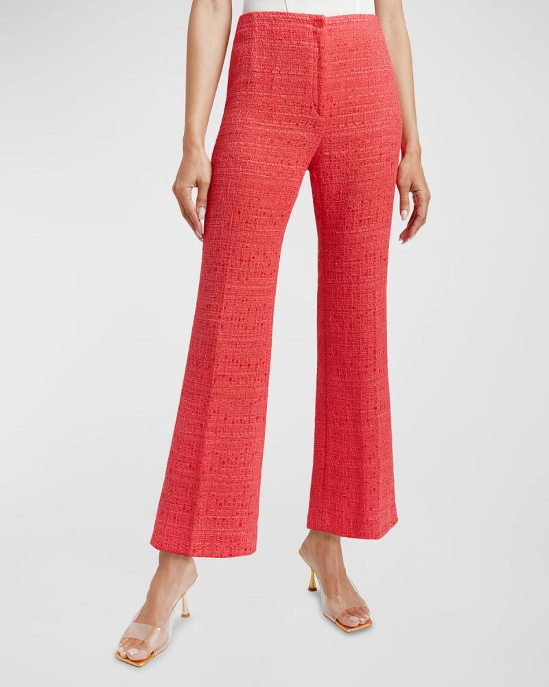 Santorelli Liza Cropped Flare-Leg Tweed Pants Cover