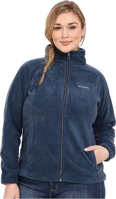 Columbia Plus Size Benton Springs Full Zip (Columbia Navy) Women's Coat Cover