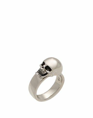 Alexander Mcqueen Man Ring Silver Metal Cover