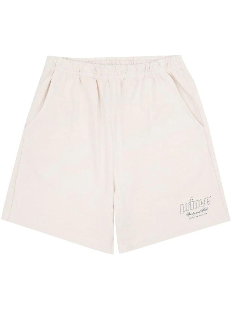 Sporty & Rich Prince Health cotton track shorts - Neutrals Cover