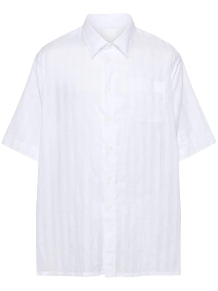 Givenchy logo-embroidered cotton shirt - White Cover