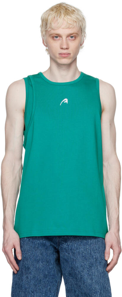 ADER error Green Layered Tank Top Cover