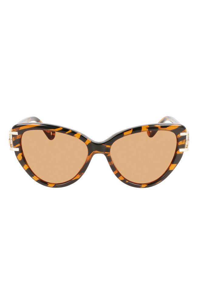 Lanvin Mother & Child 56mm Gradient Cat Eye Sunglasses in Tiger Cover