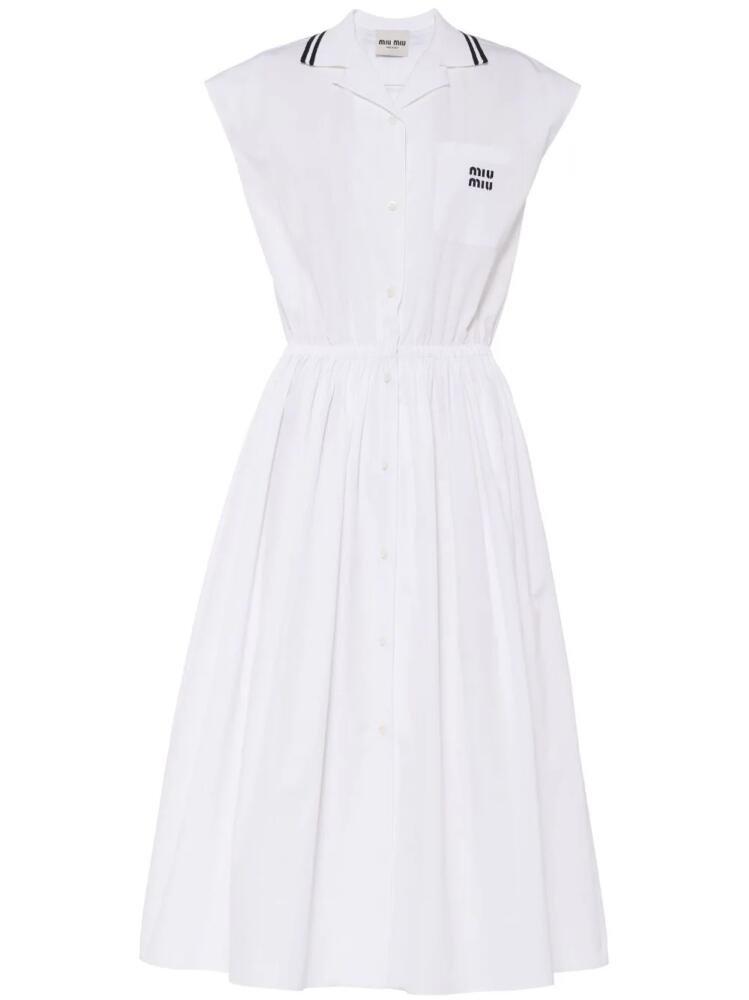 Miu Miu poplin midi dress - White Cover