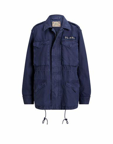 Polo Ralph Lauren Relaxed Fit Surplus Broken-twill Jacket Woman Jacket Slate blue Cotton Cover