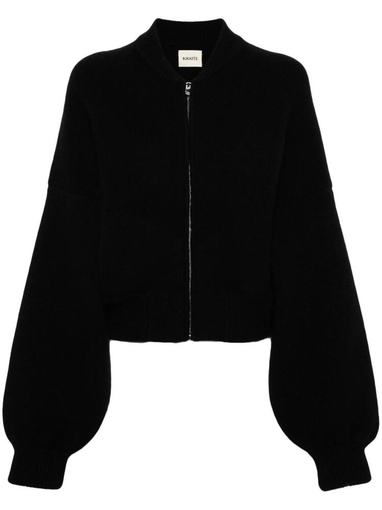 KHAITE Rhea brushed cardigan coat - Black Cover