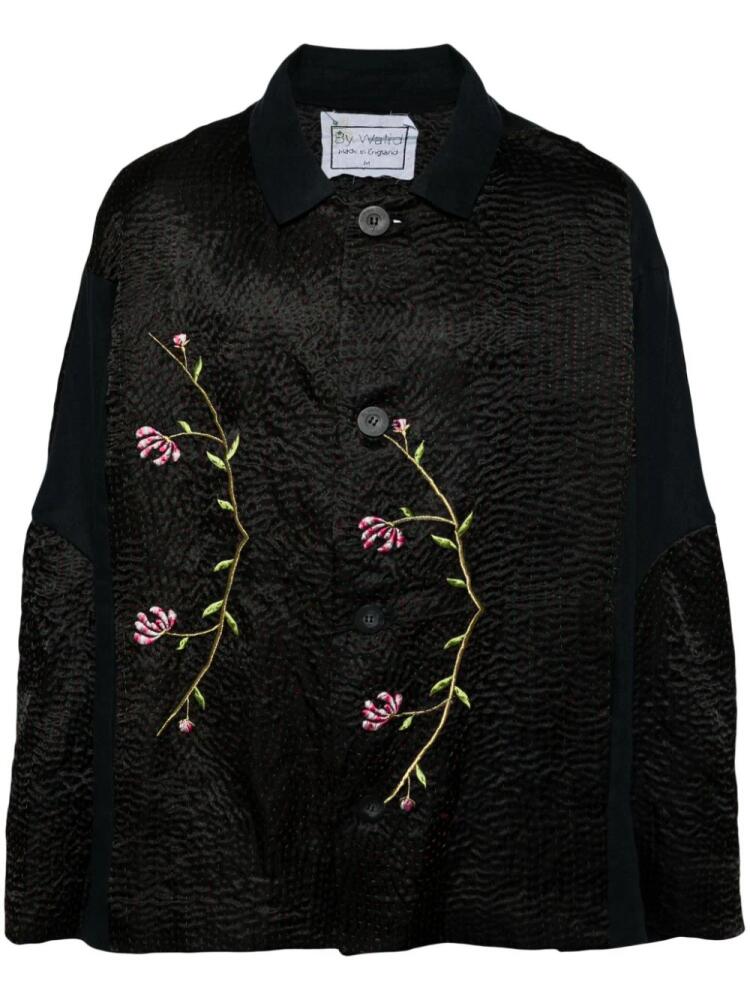 By Walid embroidered single-breasted coat - Black Cover