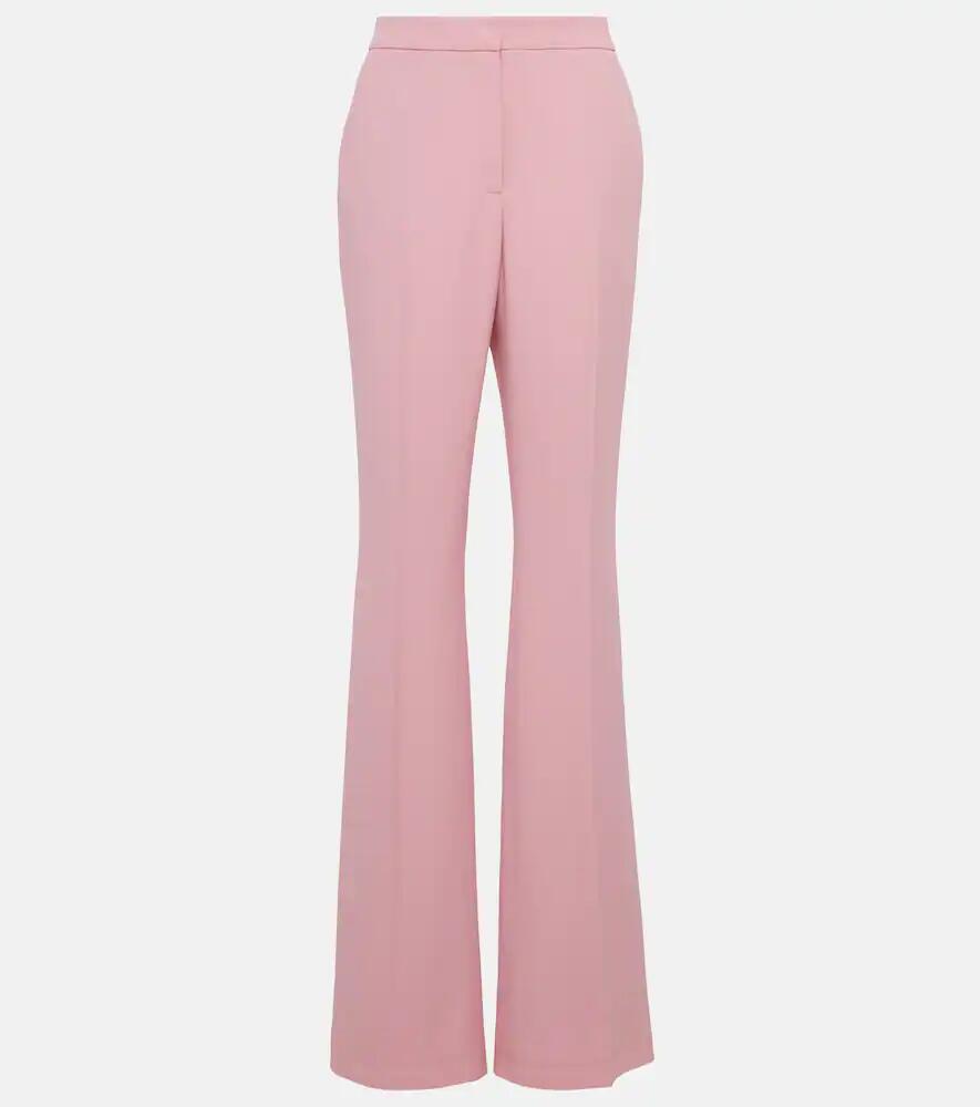 Alexander McQueen High-rise crêpe flared pants Cover