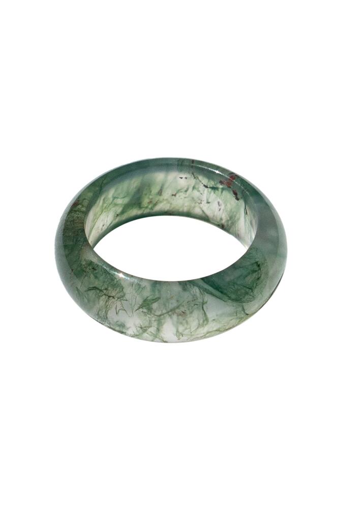 seree Seaweed Green jade stone ring Cover