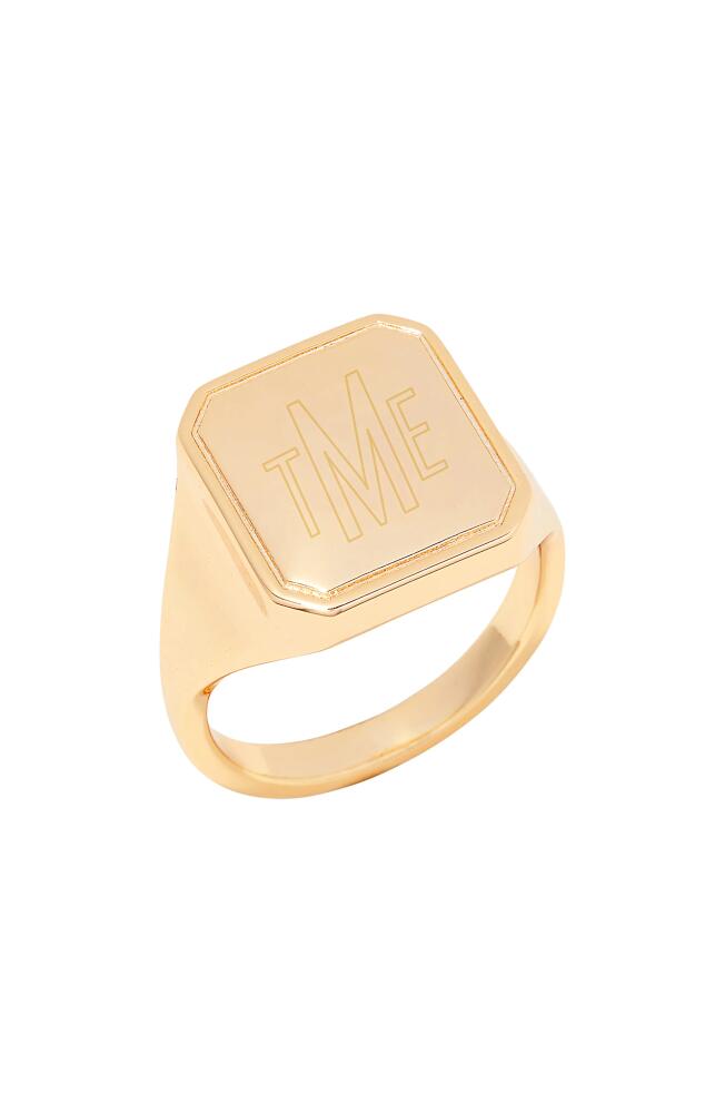 Brook and York Quincy Monogram Signet Ring in Gold Cover